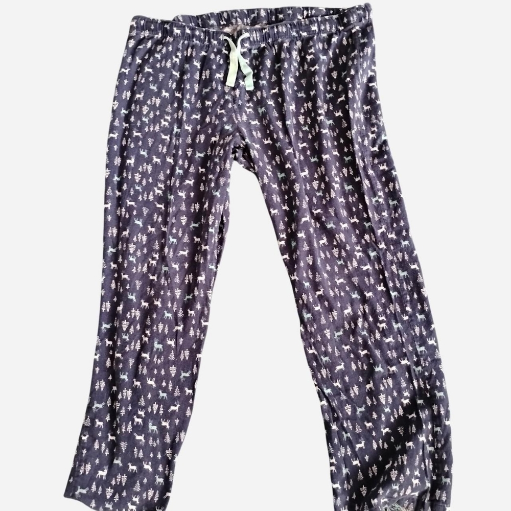 Old Navy Christmas Pajama Pants Reindeer Tree Patterned